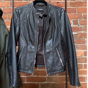 SOLD faux leather moto jacket